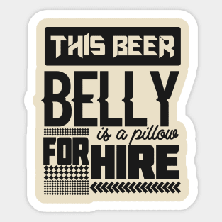 Beer Belly for Hire Sticker